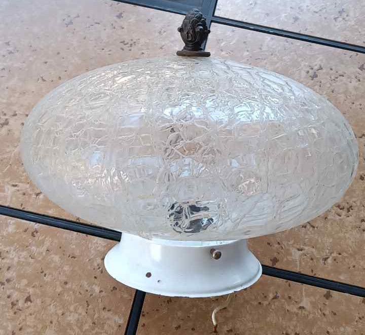 MCM Clear Crackle Ceiling Light