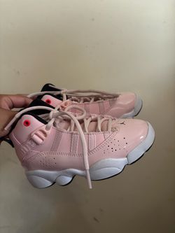 Pink & White Jordan 6 Rings — Size 11C