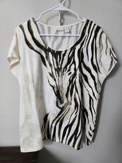 Chico's Zebra Print Shirt