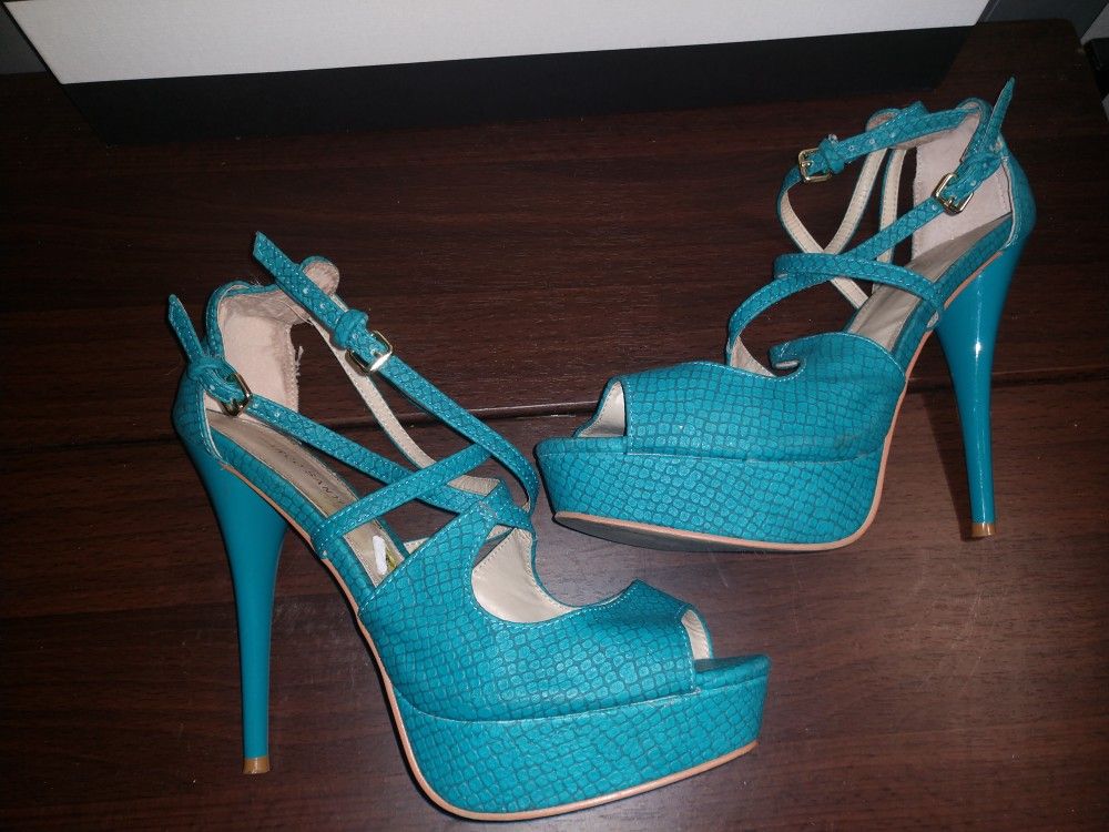 Marco Santi turquoise high heels