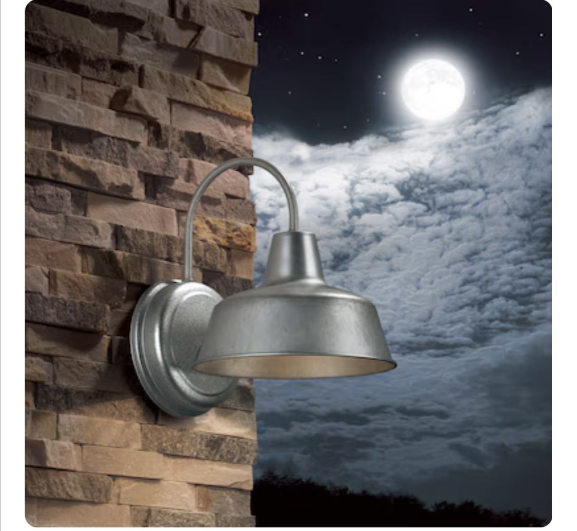 New Ellicott 1 -Light 10.75-in H Gray Hardwired Dark Sky Outdoor Wall Light