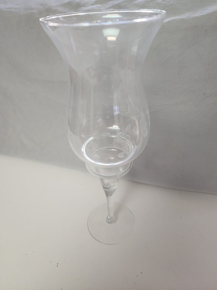 Vintage Princess House Heritage 2 pc Hurricane Lamp, 12"T x 4W