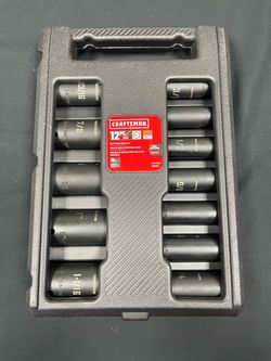 Craftsman 12pc 1/2 Drive Deep Impact Socket Set