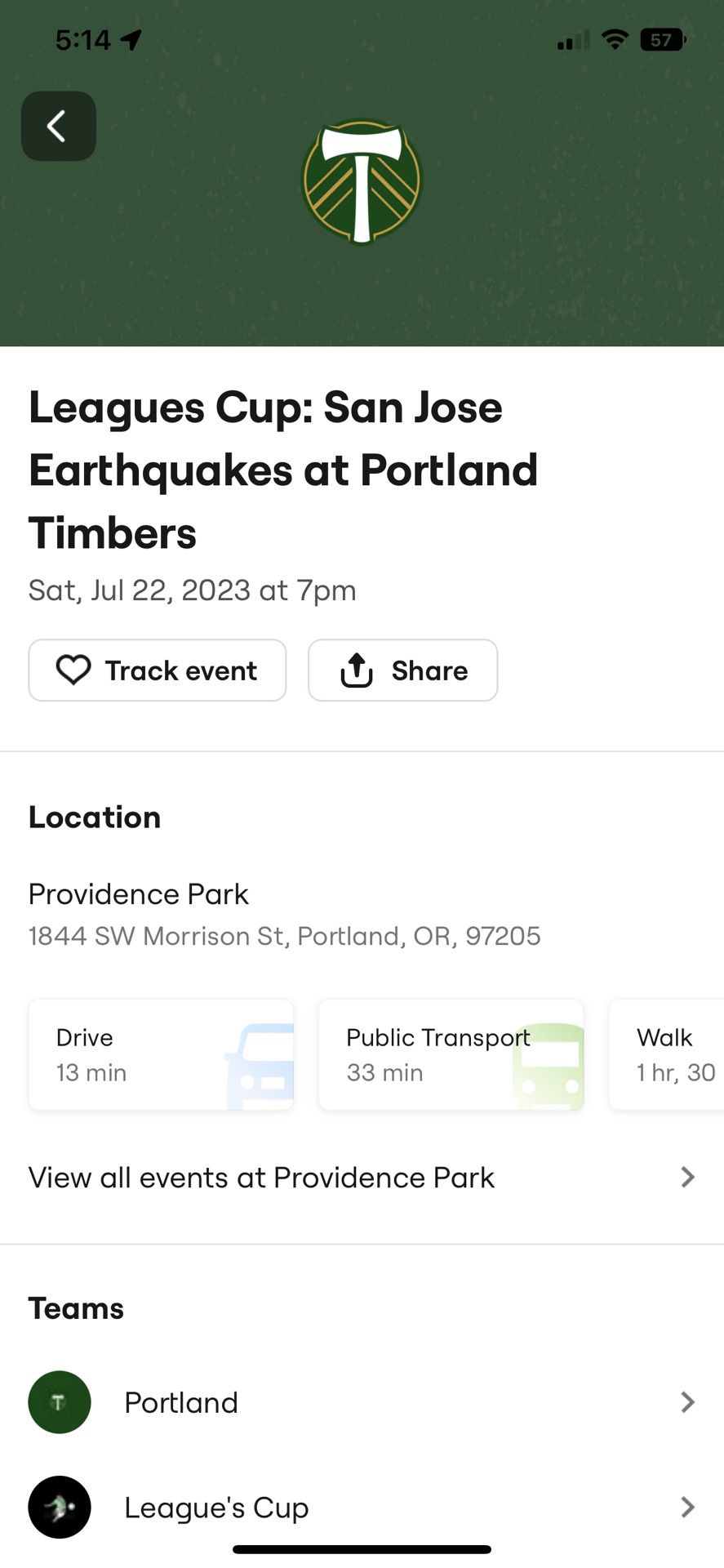 Timbers Vs San Jose