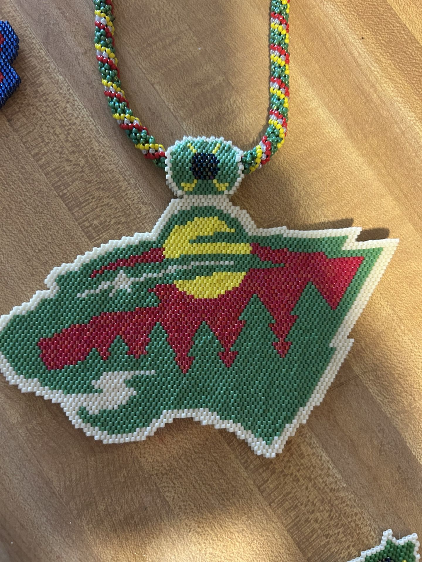 Minnesota Wild Double Sided Beaded Medallion