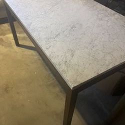 Crate and Barrel Carrera Marble Dining Table