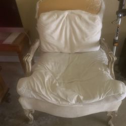 french  berg-ere chair and footstool 