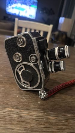 Vintage 8mm Film Camera with Turret Lenses