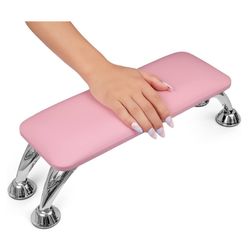 Arm Rest for Nails Tech, Easy Clean Nail Arm Rest, Reduce Back Pain for Nails Tech, Sturdy Support Armrest for Nails Fits UV LED Nail Lamp Underneath,