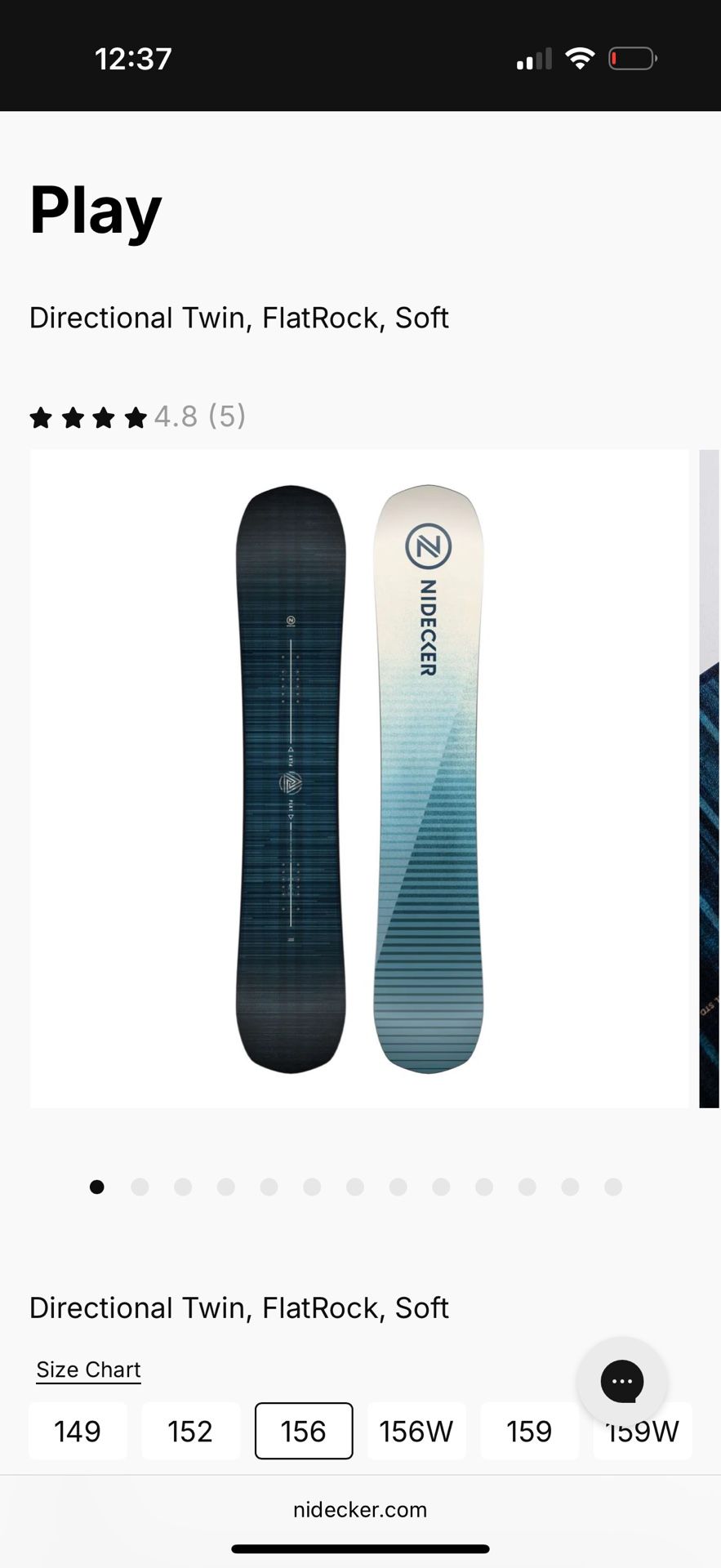 Ninedecker 156 Play Snowboard Used Twice