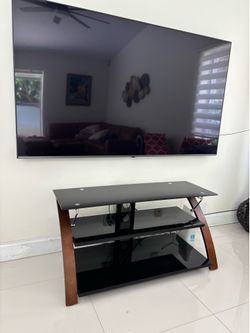 Glass TV stand