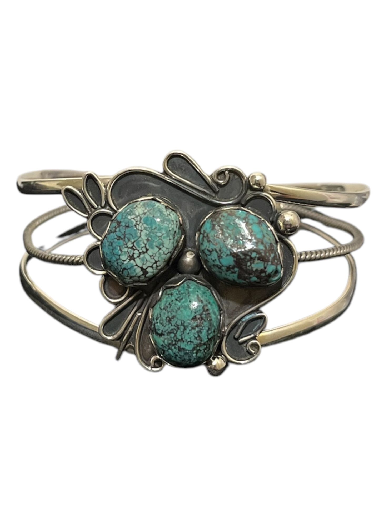 SS925 Genuine Turquoise Cuff
