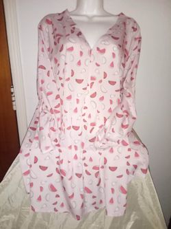 Pink watermelon print top size 18