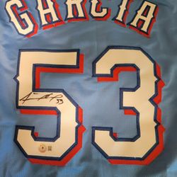 ADOLIS GARCIA AUTOPLGRAPHED JERSEY