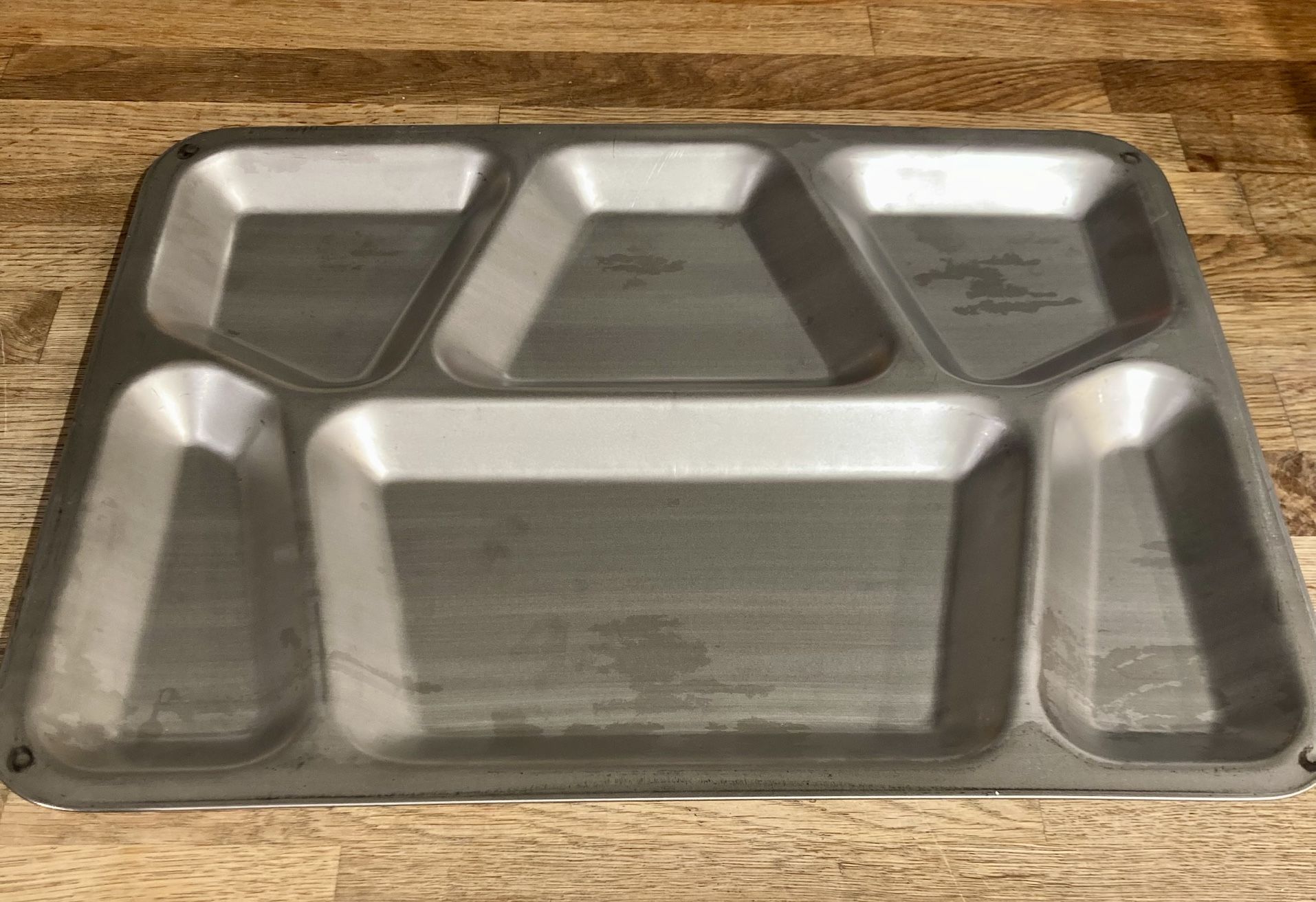 Army  Navy surplus mess hall trays.