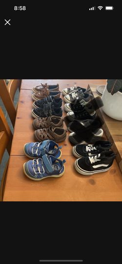 Size 5 Toddler Shoes, vans, and Converse