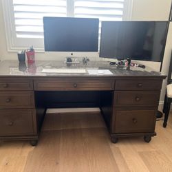 Restoration Hardware ANNECY METAL-WRAPPED 68" DESK