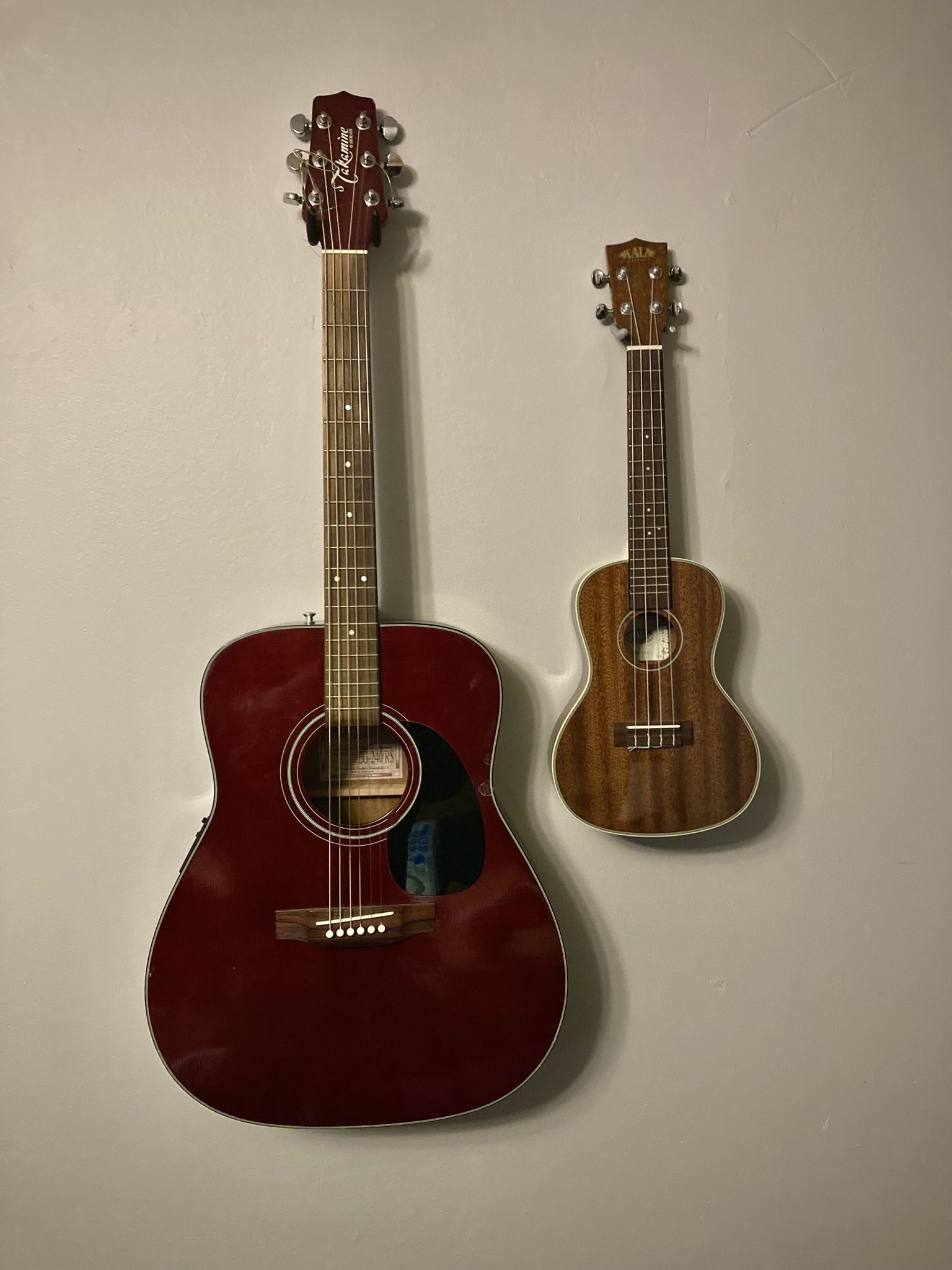 Acoustic Guitar and Ukulele (Set Or Sold Separately)