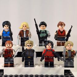 Resident Evil 8pc LEGO Compatible Minifigures Leon Ada Jill Chris Claire Set