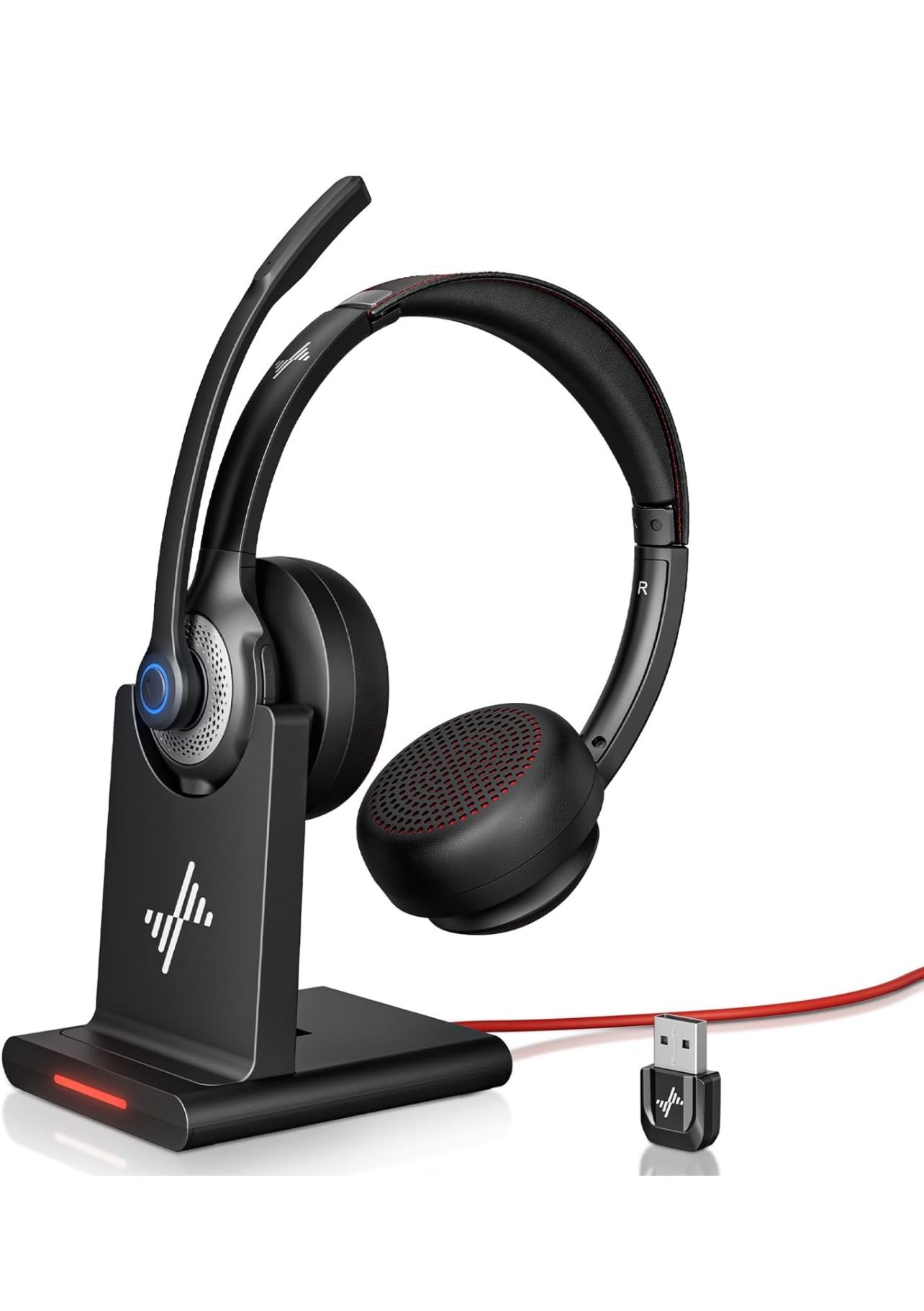 JIAMQISHI EH02-P Wireless Headset with AI Noise Cancelling Microphone Bluetooth Headset - Bluetooth