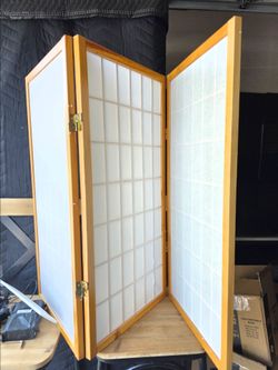 3 ft Tall Window Pane Shoji Screen – 3 Panels