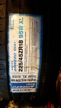 1 tire 225/ 45/ ZR18 get one free.