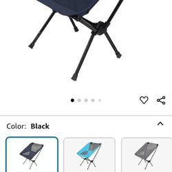 Folding Camping Chair, with Side Pockets Packable Lightweight Heavy Duty for Camping Backpacking Hiking Outdoor Activies