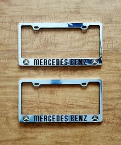 Mercedes Benz Chrome Die-Cut Licence Plate Frames