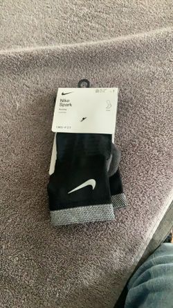 Nike Spark Running cushioned Ankle Socks Size Womens size 7.5-9 mens 6-7.5 youth 6 youth to 7.5 youth  Black Cushioned Dri-Fit new
