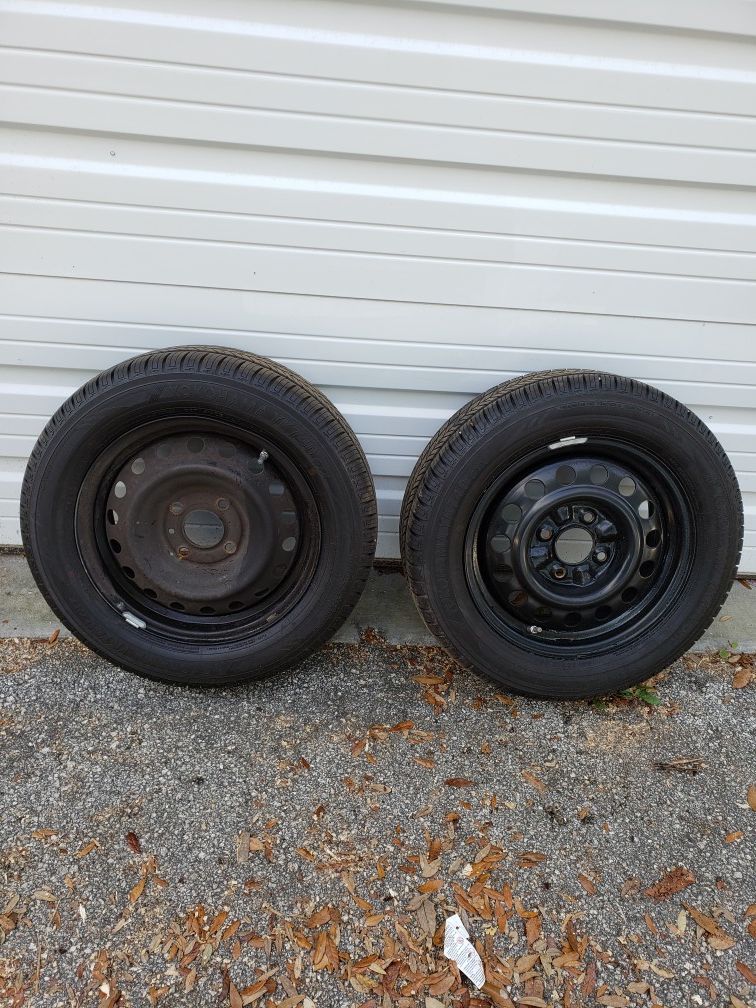 New tires,,,on rim's with air sensors...$90