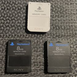 PS2/PS1 OEM Memory Cards 