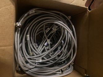 3/8in. FHT x 3/8 in. FHT × 96 in. Stainless Steel Washing Machine Supply Line