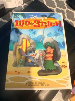 Disney's Lilo & Stitch Christmas Tree Ornaments Set of 2