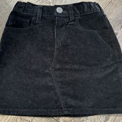 Toddler Corduroy Black Skirt 4T 