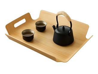 Stackable Willow Wood Serving Tray – Breakfast in Bed or Food Service Tray for Home, Cafés, Restaurants