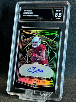 2018 Obsidian 💥 Christian Kirk 💥 Rookie Auto 6/100 GMA 8.5 NM-MT 💎 - Cardinals / Jacksonville Jaguars / Houston Texans