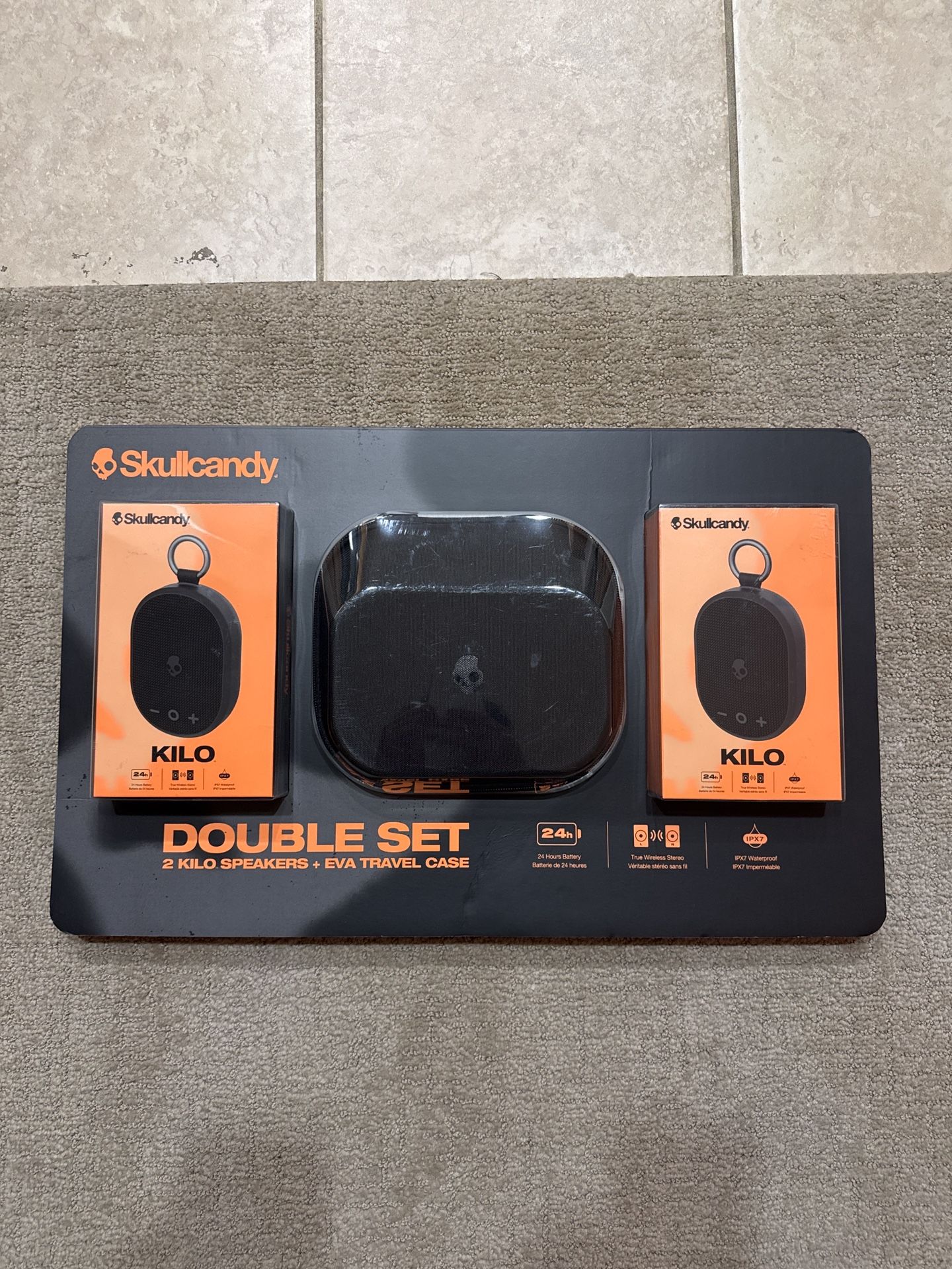 Skullcandy Kilo Double Set – 2 Wireless Speakers + Travel Case (Brand New, Sealed) | 📍 Pick Up In Porter Ranch