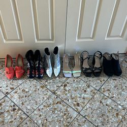 6 Pairs Of Women’s Shoes Size 8.5-9