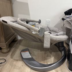 Nuna Lounger Baby Seat Moves Side To Side Adjustable Like New Rarely Used With Toys