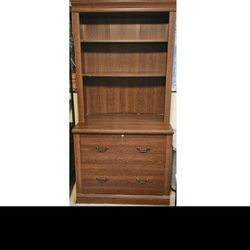FILING CABINET BOOKSHELF Hutch bookcase files office storage hanging lateral shelves shelf drawers