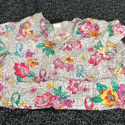 Cherokee Breast Cancer Scrub Top