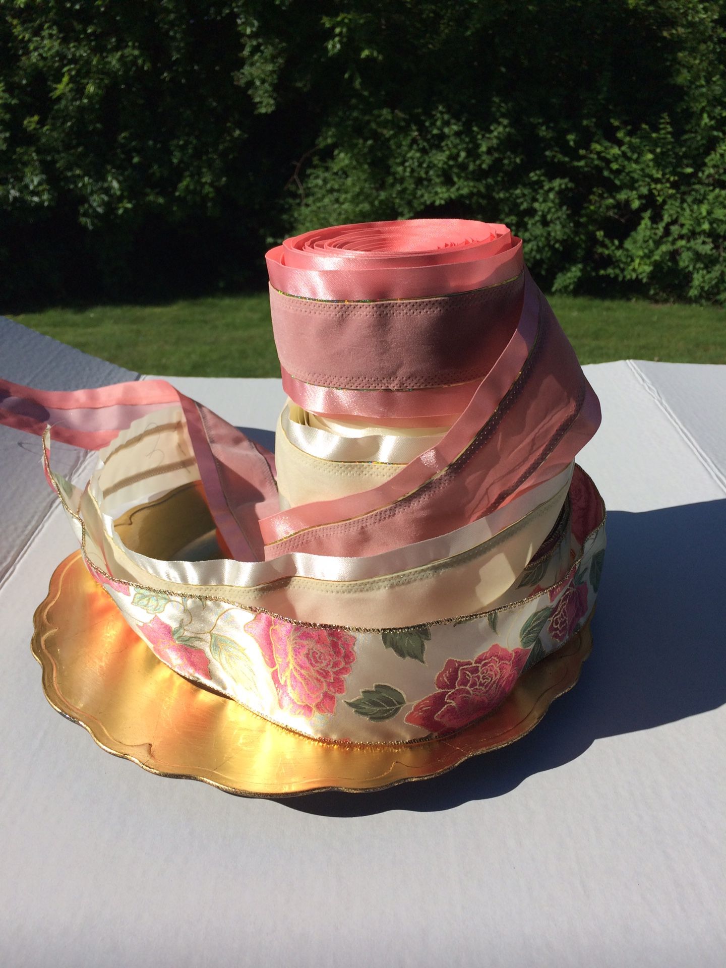 Dusty Rose and Gold Ribbon from Macy's