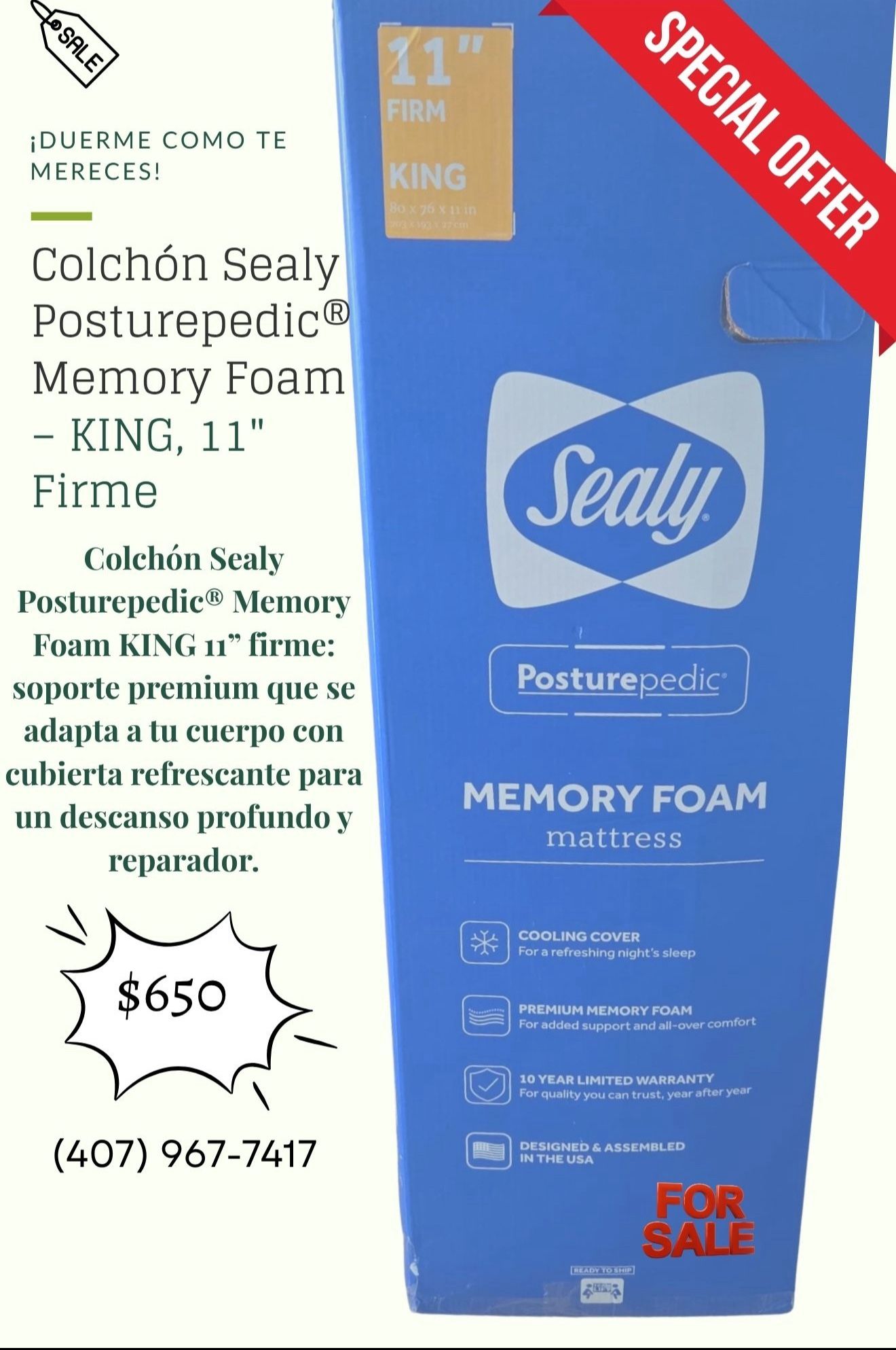 BRAND NEW : Memory Foam mattress