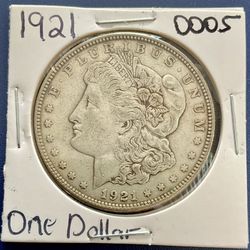 1921 D Morgan Silver Dollar 