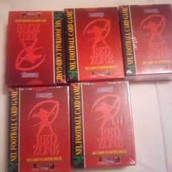 Vintage 1995 Don russ red zone football starter cards unopened sealed 5 boxes 80 cards per box total 400 located in palm springs ca