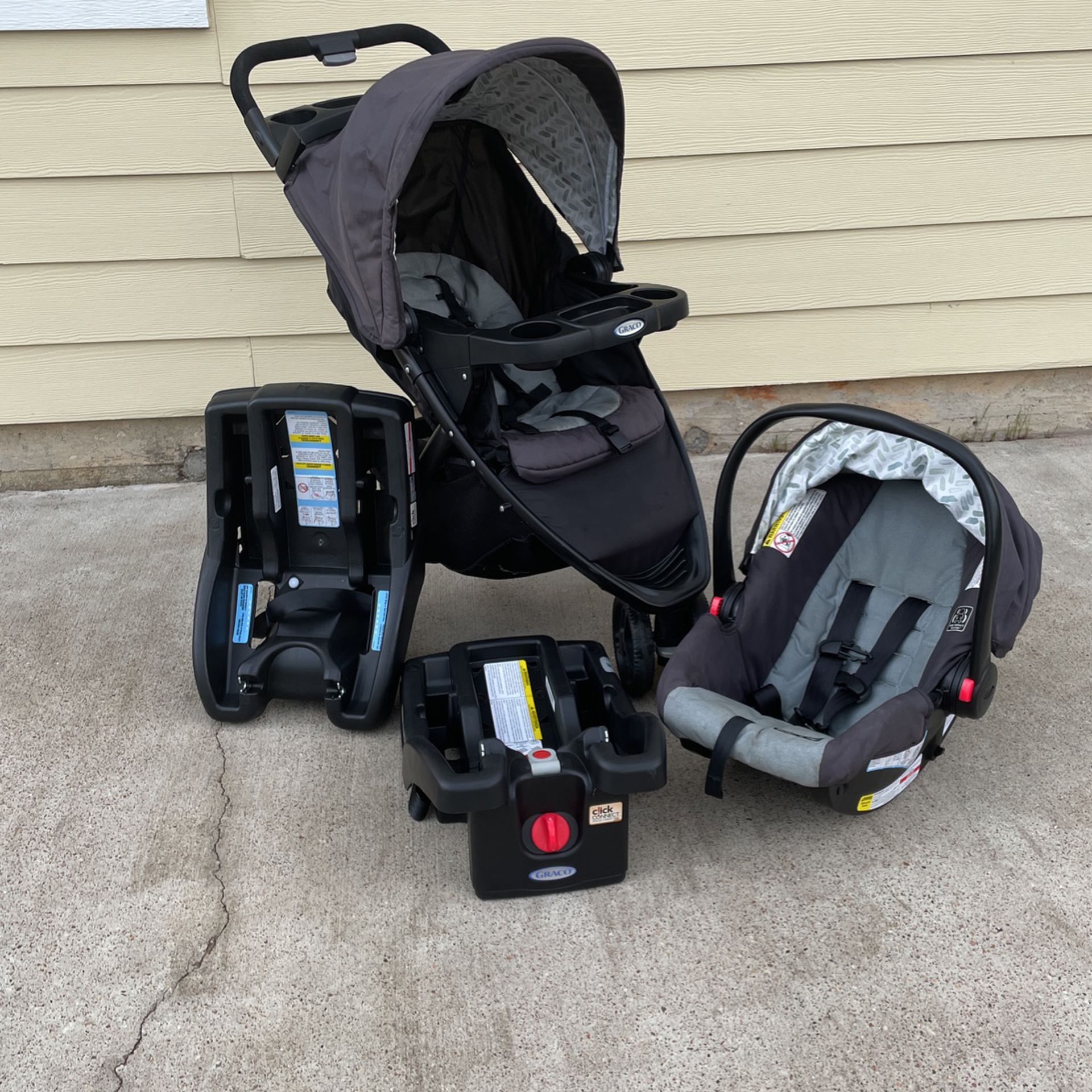 Grace Stroller, Car seat And Two Bases (one Base Never Even Used). 