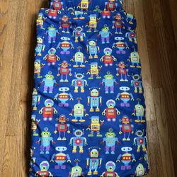 Olive Kids Canada Roll Up Nap Mat Sleeping Napping Travel Bedding Blue Robots 