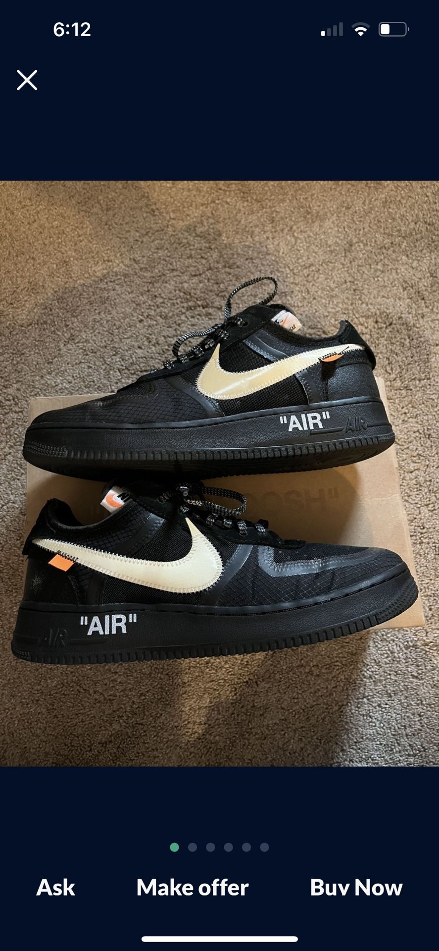 Off-White Air Force 1 Low ‘Black’