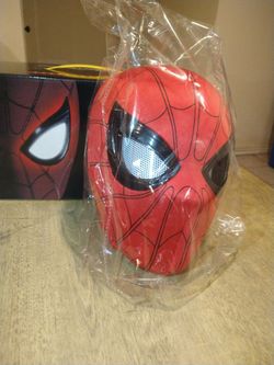 Spider-Man BRAND NEW DAY Mask - Blinking Light-Up Eyes Chin Controlled Spidey Masks w/ Gift Box