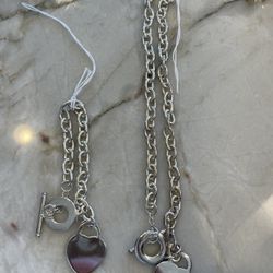 Sterling Silver Bracelet And Necklace